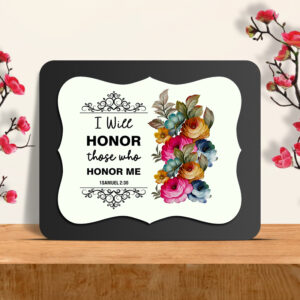 1Samuel 2:30 Glow Cast Stone Wall Frame