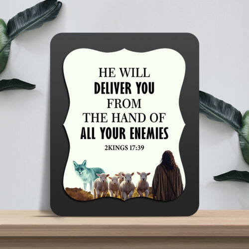 2Kings 17:39 Glow Cast Stone Wall Frame