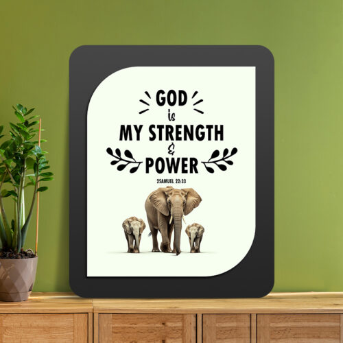 2Sam 22:23 Glow Cast Stone Wall Frame