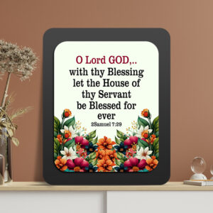 2Samuel 7:29 Glow Cast Stone wall Frame