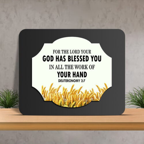Deuteronomy 2:7 Glow Cast Stone Wall Frame