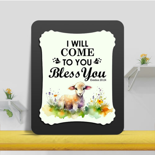 Exodus 20:24 Glow Cast Stone Wall Frame