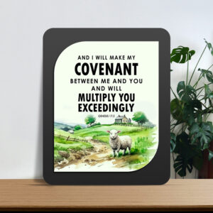 Genesis 17:2 Glow Cast Stone Wall Frame