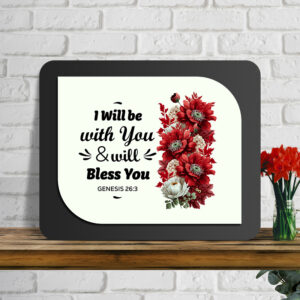 Genesis 26:3 Glow Cast Stone Wall Frame