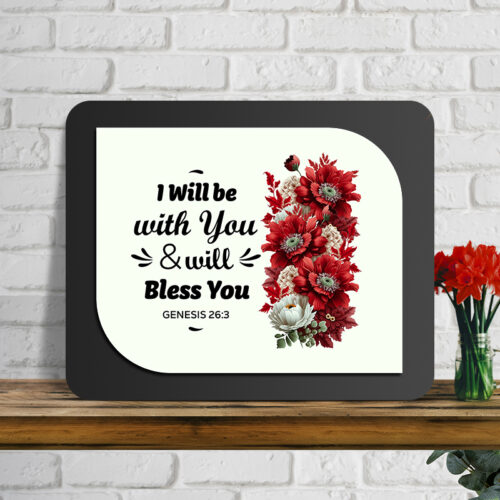 Genesis 26:3 Glow Cast Stone Wall Frame