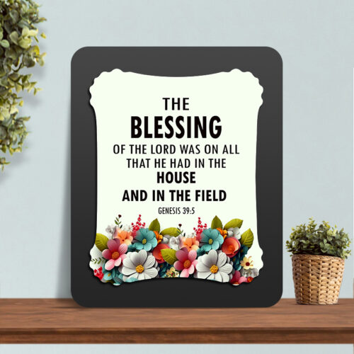 Genesis 39:5 Glow Cast Stone Wall Frame