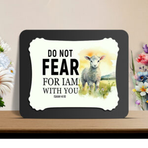 Isaiah 41:10 Glow Cast Stone Wall Frame