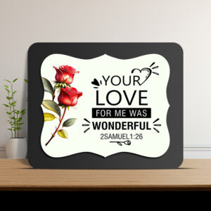 2Samuel 1:26 Glow Cast Stone Wall Frame