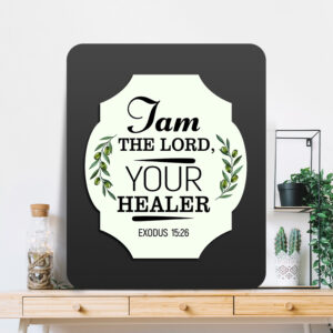 Exodus 15:26 Glow Cast Stone Wall Frame