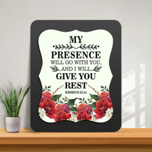 Exodus 3:12 Glow Cast Stone Wall Frame