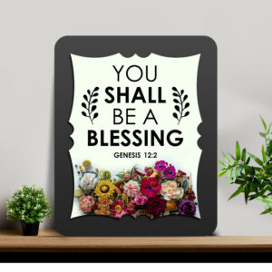 Genesis 12:2 Glow Cast Stone Wall Frame
