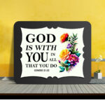 Genesis 21:22 Glow Cast Stone Wall Frame