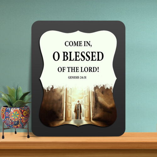 Genesis 24:31 Glow Cast Stone Wall Frame