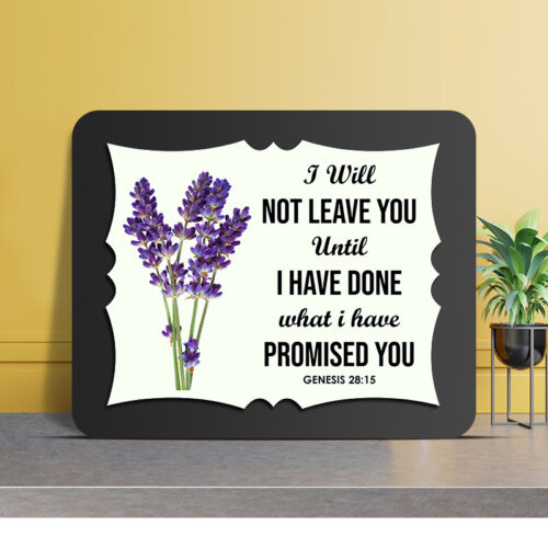 Genesis 28:15 Glow Cast Stone Wall Frame