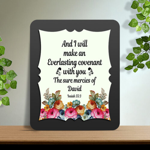 Isaiah 55:3 Glow Cast Stone Wall Frame