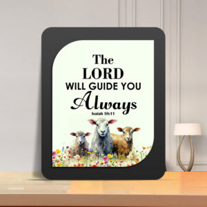 Isaiah 58:11 Glow Cast Stone Wall Frame