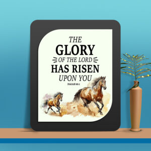 Isaiah 60:1 Glow Cast Stone Wall Frame