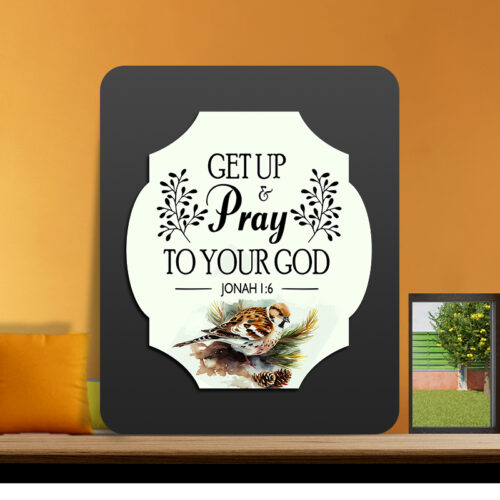 Jonah 1:6 Glow Cast Stone WallFrame