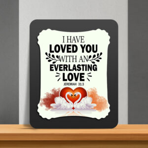 Jeremiah 31:3 Glow Cast Stone Wall Frame