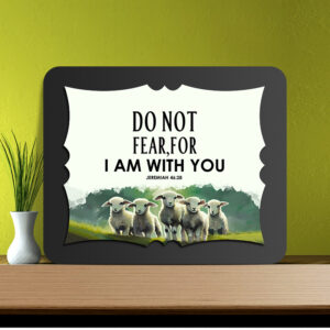 Jeremiah 46:28 Glow Cast Stone Wall Frame