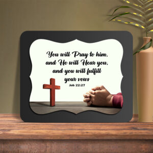 Job 22:27 Glow Cast Stone Wall Frame