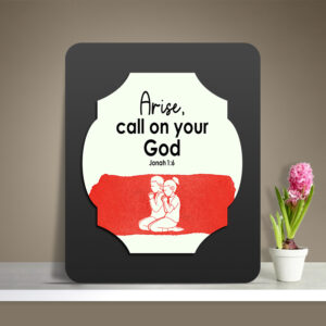 Jonah 1:6 Glow Cast Stone Wall Frame