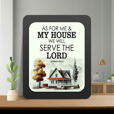 Joshua 24:15 Glow Cast Stone Wall Frame