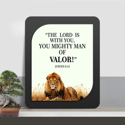 Judges 6:12 Glow Cast Stone Wall Frame