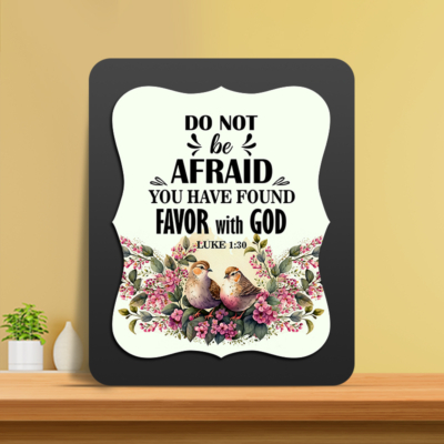Luke 1:30 Glow Cast Stone Wall Frame