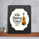 Luke 1:47 Glow Cast Stone Wall Frame