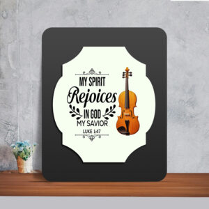 Luke 1:47 Glow Cast Stone Wall Frame