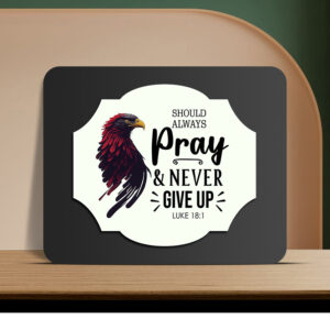 Luke 18:1 Glow Cast Stone Wall Frame