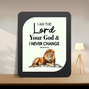 Malachi 3:6 Glow Cast Stone Wall Frame
