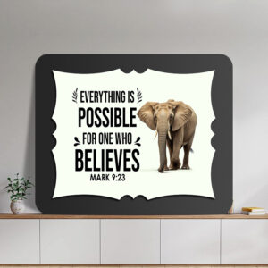 Mark 9:23 Glow Cast Stone Wall Frame