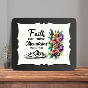 Matthew 17:20 Glow Cast Stone Wall Frame