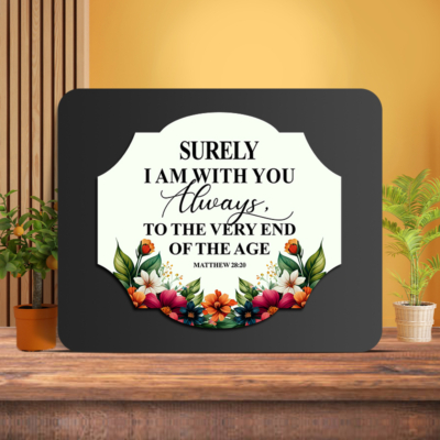 Matthew 28:20 Glow Cast Stone Wall Frame