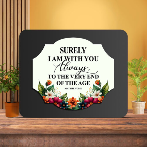 Matthew 28:20 Glow Cast Stone Wall Frame