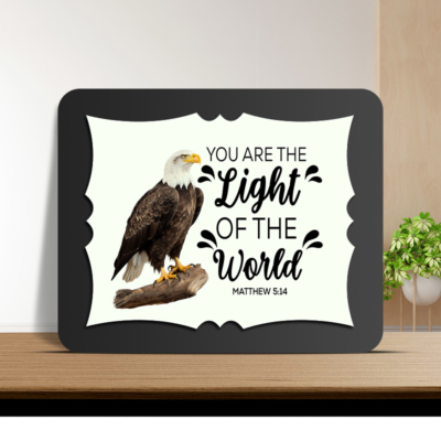 Matthew 5:14 Glow Cast Stone Wall Frame