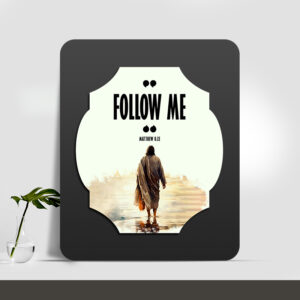 Matthew 8:22 Glow Cast Stone Wall Frame