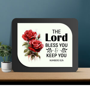 Numbers 6:24 Glow Cast Stone Wall Frame