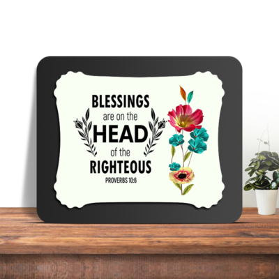 Proverbs 10:6 Glow Cast Stone Wall Frame