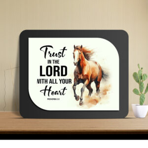 Proverbs 3:5 Glow Cast Stone Wall Frame