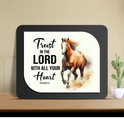 Proverbs 3:5 Glow Cast Stone Wall Frame