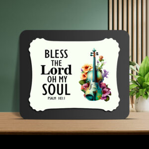 Psalm 103:1 Glow Cast Stone Wall Frame