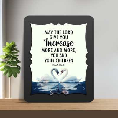 Psalm 115:14 Glow Cast Stone Wall Frame