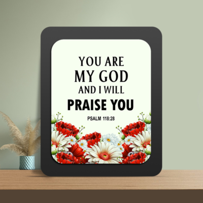 Psalm 118:28 Glow Cast Stone Wall Frame