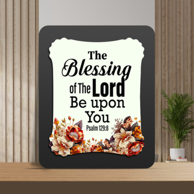 Psalm 129:8 Glow Cast Stone Wall Frame