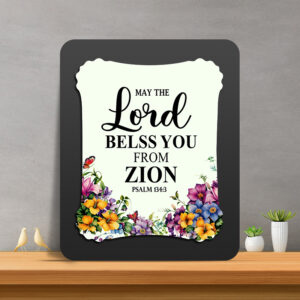 Psalm 134:3 Glow Cast Stone Wall Frame