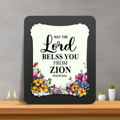 Psalm 134:3 Glow Cast Stone Wall Frame
