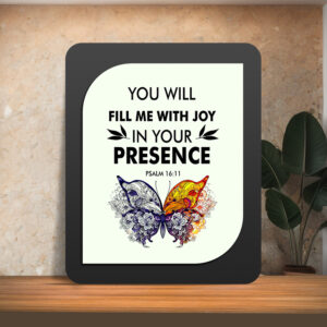 Psalm 16:11 Glow Cast Stone Wall Frame